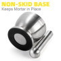 Bekith Mortier et Pilon en Acier Inoxydable brossé 18/8 Broyeur à épices Broyeur à pilules Molcajete Bol à Herbes