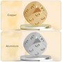 Lot de 10 dés en métal, en Aluminium/cuivre, dés à Six Faces, Angle Rond Standard D6, 15mm (Or, Argent)