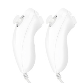 Sporgo Lot de 2 manettes Nunchuk pour Wii : manette de jeu vidéo Wii U, manette Nunchaku droite avec Motion Plus, les manettes N