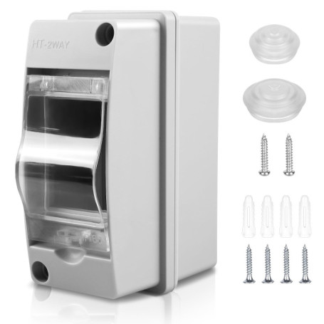 Coffret Electrique Etanche Exterieur Boîtier: Boîte Etanche Electrique Exterieur IP65, Tableau Electrique 1 Rangée, Boîtier Elec