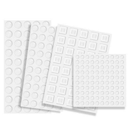 Protection pour Meubles, Butées de Porte, 240pcs Arret de Porte, Amortisseur Porte Placard, Butee de Porte Adhesive Murale pour 
