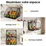 LustLocke Corbeille a Fruit, Panier de Fruits et Legumes, Panier a Fruit Mural Mur Empilable Bac à Fruits Etagère Rrange Legumes