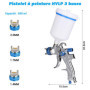 LustLocke HVLP Professionnel Pistolet à Peinture Alimentation par Gravité 3 Buses (1,4/1,7/2,0 mm), Pulvérisateur à Gravité 600 