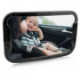 Miroir Voiture Bébé,100% Incassable pour Siège Arrière,étroviseur Voiture Bébé,Miroir Voiture Bébé 360° Rotation Réglable,Miroir