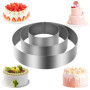 talifoca 3 Pcs Cercle Patisserie, Diamètre 10/15/20 cm Rond Moules à Gâteaux en Acier Inoxydable Moules à Pâtisserie pour Pâtiss