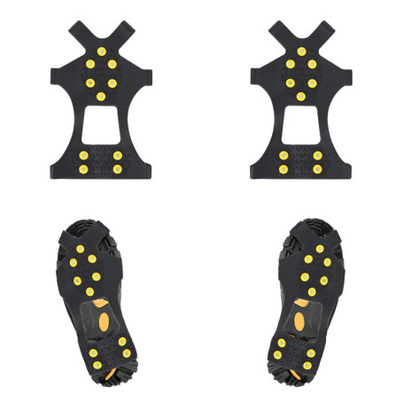 2 pcs Crampons antidérapants,Glace Traction Antidérapant, Inoxydable Crampons,Crampon à Neige Antidérapant,Glace Traction Crampo