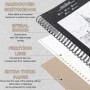 Carnet de Dessin A4 – Cahier de Dessin Premium, 50 Feuilles/100 Pages, 200 g/m², Carnet de Croquis à Spirale, Carnet Aquarelle p