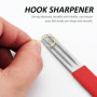 Lot de 2 affûteurs de hameçons diamantés pour hameçons de pêche, aiguiseur de crochet de pêche, aiguiseur de hameçon spécial, ou