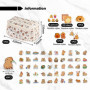 1 Trousse Capybara, 1 Broche Capybara, 55 Autocollants Capybara, 1 Bloc Note, 1 Pince Et 1 Pendentif, Jolie Papeterie Dessin Ani