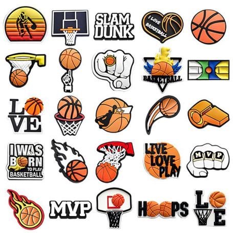 CHROMACRAFT 25 Pièces Accessoires De Chaussures De Basket-Ball, Accessoires De Chaussures Créatifs, Accessoires De Chaussures De