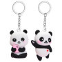 Porte-Clés Panda 2 Pièces, Porte-Clés De Dessin Animé Mignon, Porte-Clés Cadeaux, Porte-Clés Créatifs, Décorations Amusantes
