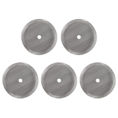 Lot de 5 filtres de rechange pour cafetière à piston - Filtre à café en acier inoxydable - Réutilisables pour cafetière à piston
