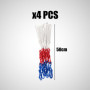 Lot de 4 filets de basket-ball professionnels, portables, convient pour les terrains de sport scolaires, les sports de basket-ba