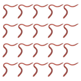 OAOSDH 20 Morceaux De vers Simulés, vers De Terre Artificiels Doux Et Élastiques, Accessoires De Farce, Jouets Personnalisés, De