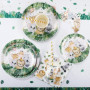 Assiette Jetable 126 pcs vaisselle,Thème des animaux de la jungle, anniversaire adulte ou enfant, 1 an garcon, 20 convives.