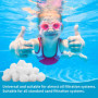 Balles Filtrantes,1300g Boule Filtrante Piscine réutilisable avec Filet à Linge,Peut remplacer 45kg de Filtration sur sableAquar