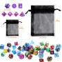 GWHOLE Lot de 42 Dés Jeux De Role Donjons et Dragons D&D Dice, Jeu de Dés Double-Couleur Polyédrique