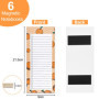Relota Lot de 6 Bloc Notes, Carnet de Notes, liste de courses magnetique frigo, cahier, avec boîte à cocher, pour le bureau, la 