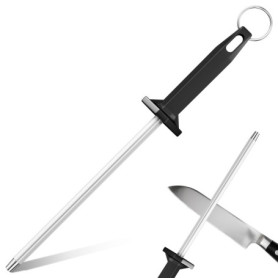Maxentico Aiguiseur Couteaux, Affuteur Couteau, Fusil à Aiguiser, Eguiseur Affutage avec Trou de Suspension et Manche Plastique,