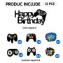 Décoration Gâteau Anniversaire Thème Jeu Vidéo, 13 Cake Toppers Gaming, Décorations Thème Consoles, Joyeux Anniversaire, Toppers