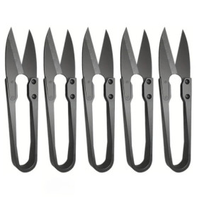 iCovalescent 5 Pièces Ciseaux Couture, Acier au Carbone en Forme de U Ciseaux Broderie, Coupe Fil Couture, Accessoires Couture(N