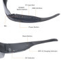 Hereta Lunettes de soleil de sport avec caméra Wifi HD 4K - Avec protection UV400 - Verres polarisés pour sports de plein air - 