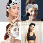 8 Pièces Bowknot Bandeaux, Élastique Coral Spa Bandeau Visage, Maquillage Tête Wraps Bandeau pour Femme Fille Yoga Visage Lavage