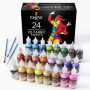 Castle Art Supplies Set de Peinture 3D Textile | 24 Flacons de 29 ml, Couleurs Vives | Artistes, Artisans, Amateurs | Vêtements,