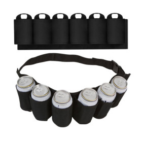 ZHYUAN Ceinture de bière, peut contenir 6 canettes, portable, peut contenir 6 canettes, porte-bière, ceinture portable, pour le 