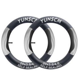 YunSCM 2PCS 89/102-406 Anti-crevaison Chambres à air 20x3.5/4.0 AV32mm Valve Prévention et Réparation,Compatible 20 Pouces Chamb