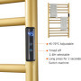 DUDYP Radiateur Sèche-Serviette Électrique Or Autoportant Et Mural Chauffe-Serviettes Électrique pour Salle De Bain avec Minuter