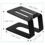 TOOSOAR Paire Support Enceinte Fer Bureau, Support Enceinte Monitoring, pour Pieds d'Enceintes De Moniteur De Studio, Petites et