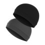 Amexo 2 Pièces Casquettes de Crâne Respirant l'humidité Course Casquette Noir et Gris Casquette de Cyclisme Été sous Casque Chap