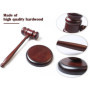 Abiyou Maillet en Bois Juge, Marteau de Juge, Maillet en Bois juge et Bloc Sonore, Haute Qualité Ensemble de Marteau en Bois, un