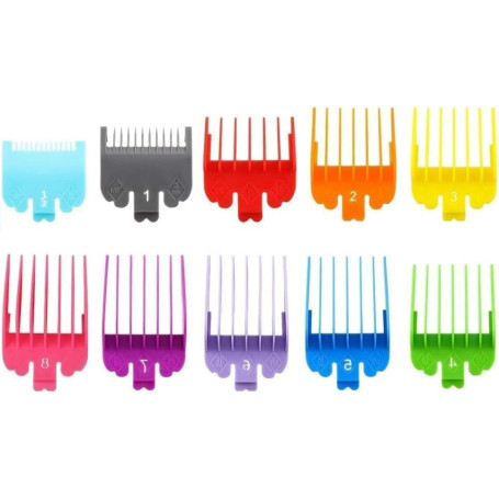 ZMDMAH 10 Sabot pour Tondeuse Wahl, Guide De Coupe Peigne Compatible avec les Tondeuses à Cheveux Wahl, Sabot Wahl de 1,5 à 25 m