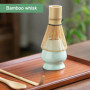 Matcha set – Matcha kit – Set de fouet matcha bambou – 4 pièces d'accessoires pour matcha avec cuillère à matcha et support en c
