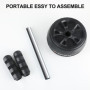 Roue Abdominale - AB Roller - Appareils de Fitness pour Abdominaux - Roue Antidérapante pour Abdominaux - Tapis pour Genoux - Fi