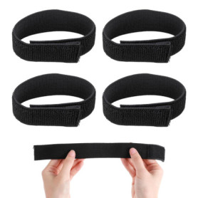 Lot de 4 pinces à pantalon pour vélo, ski, bandes Velcro larges, serre-câbles, bande Velcro, réflecteur en caoutchouc, pour adul