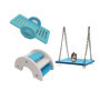 Jouet Hamster,3 PCS Hamster Accessoire Pont d’Arc-en-Ciel,Balançoire,Bascule,Adorables Jouets pour Hamster Exercice Fitness Joue