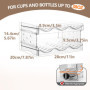 Range Bouteille - Range Bouteille Frigo - 2 Pièces Range Bouteille Vin, en Plastique PET, Empilable, Contient jusqu'à 6 Bouteill