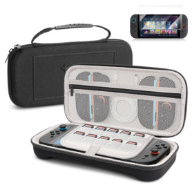 Étui pour console Nintndos Switch 2,Coque rigide de voyage compatible avec la Switch 2 avec 10 supports de cartouches de jeux,Bo