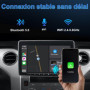 Adaptateur CarPlay sans Fil pour Apple iPhone, Adaptateur sans Fil carplay avec câble d'extension USB & USB-C/Type-C, Compatible