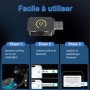 Adaptateur CarPlay sans Fil pour Apple iPhone, Adaptateur sans Fil carplay avec câble d'extension USB & USB-C/Type-C, Compatible