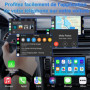 Adaptateur CarPlay sans Fil pour Apple iPhone, Adaptateur sans Fil carplay avec câble d'extension USB & USB-C/Type-C, Compatible
