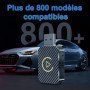 Adaptateur CarPlay sans Fil pour Apple iPhone, Adaptateur sans Fil carplay avec câble d'extension USB & USB-C/Type-C, Compatible