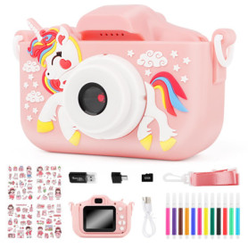 Appareil Photo Enfant Selfie, MXTIMWAN 1080p Appareil Photo Numérique, HD Selfie Apareille Photo 32G, Mini Caméra Rechargeable C