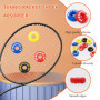 UTMACH Amortisseur Raquette Tennis 12 Pcs Amortisseur en Silicone Lettre Amortisseur Tennis Vibrations de Colored Anti Vibration