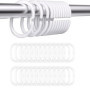 Lot de 24 Anneau Rideau de Douche en Plastique, C Crochet Rideau Douche, Anneaux Rideaux Douche pour Salle de Bain, Chambre à Co