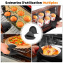 1 Paire Gant de Cuisine épais en Silicone,Gants de Four Résistant à la Chaleur, Gants de Cuisine Antidérapants, Gant Cuisine Ant