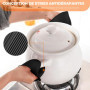 1 Paire Gant de Cuisine épais en Silicone,Gants de Four Résistant à la Chaleur, Gants de Cuisine Antidérapants, Gant Cuisine Ant